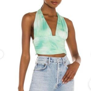 Lovers and Friends NWT NEW halter stretch mint green summer festival small